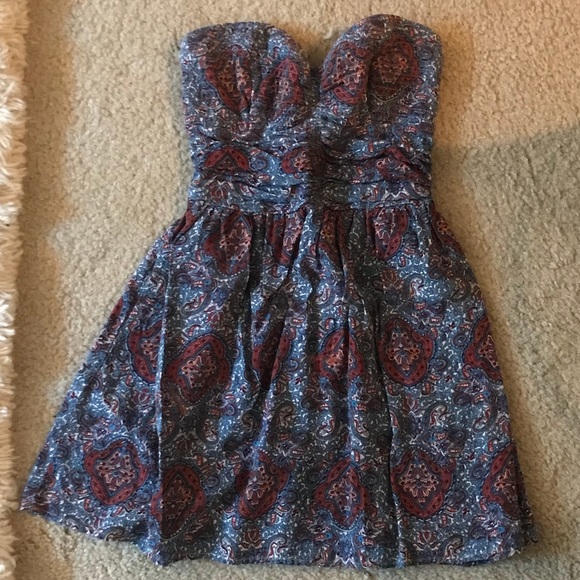 printed dress sweetheart neckline - Picture 1 of 2